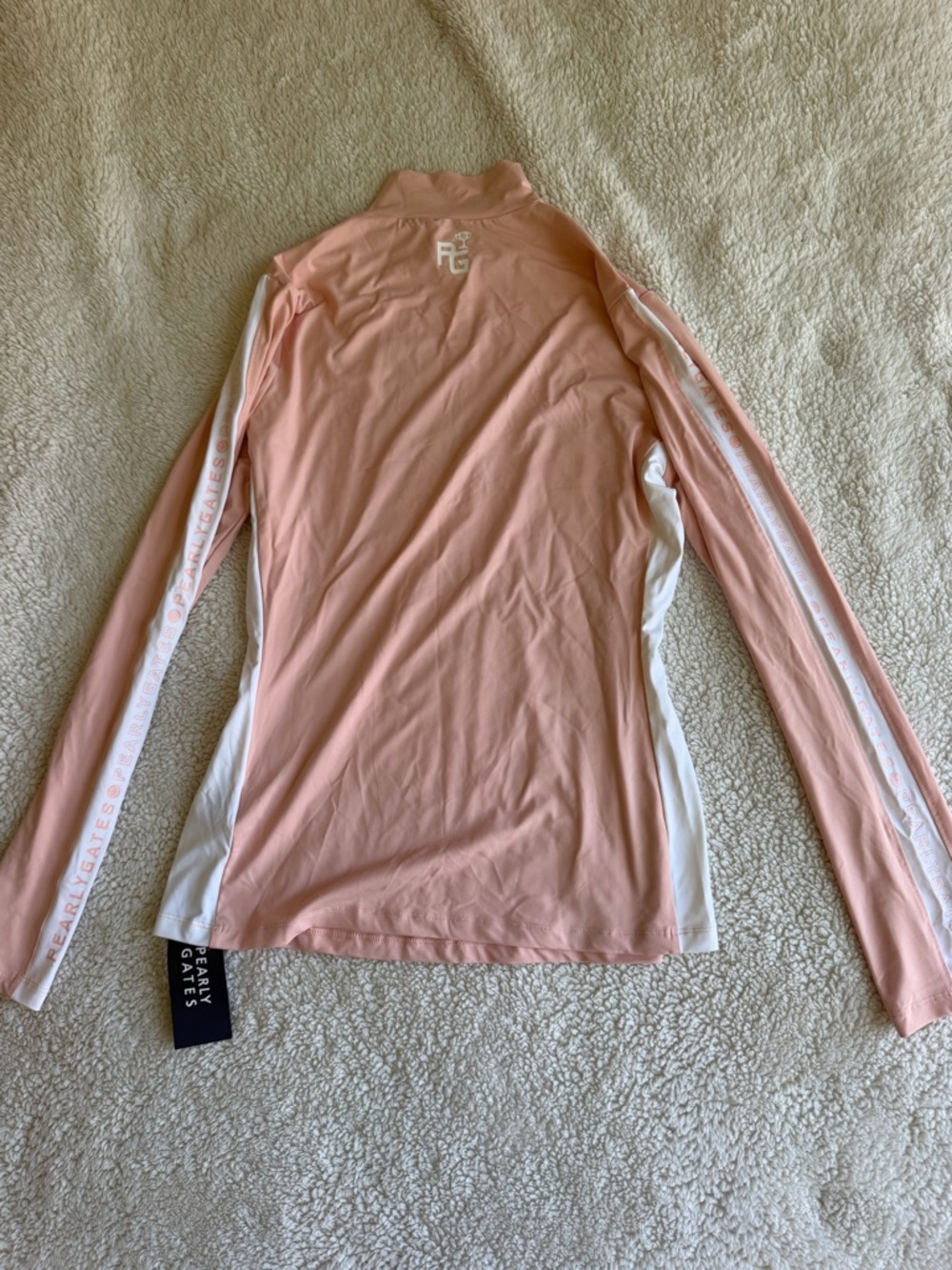 Pearly Gates Pink Long Sleeve Golf Top - Picture 2 of 4